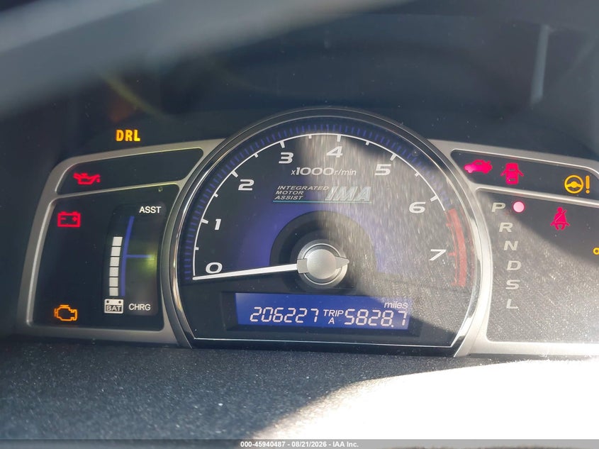 2008 HONDA CIVIC HYBRID auction photo 7
