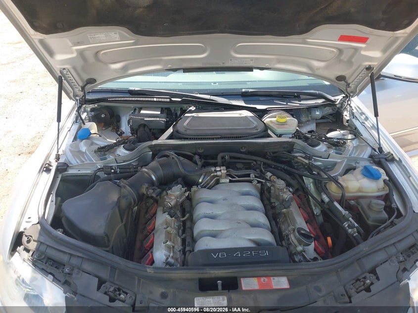 2008 AUDI A8 SEDAN 4.2L V-8 DI, DOHC, VVT, 350HP