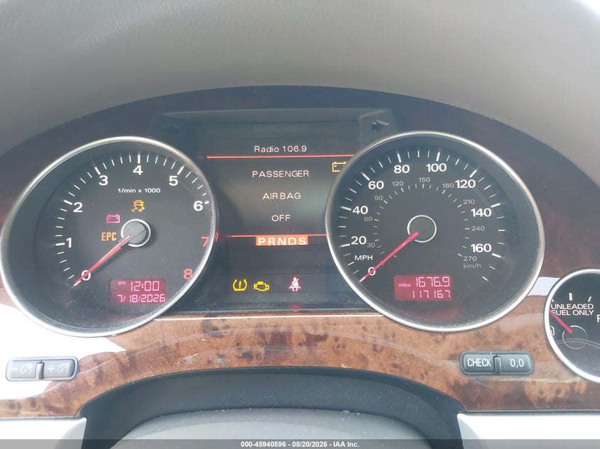 2008 AUDI A8 SEDAN 4.2L V-8 DI, DOHC, VVT, 350HP