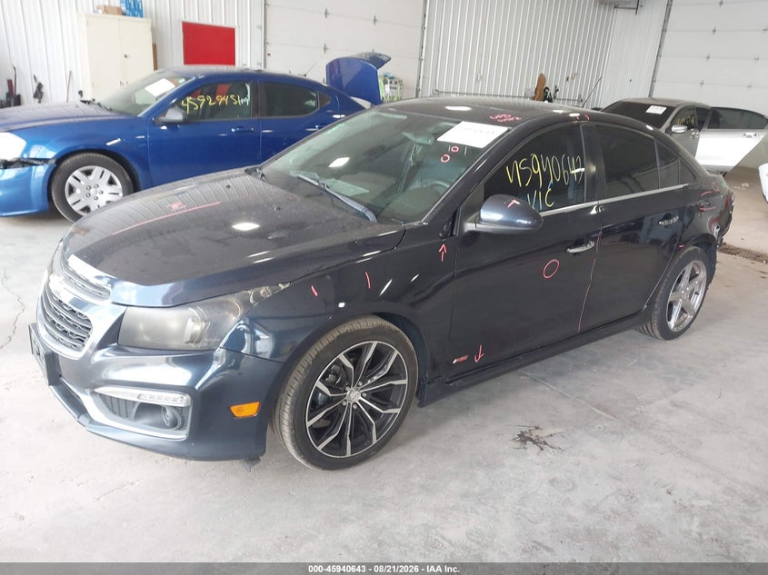 2015 Chevrolet Cruze, Удар ззаду, IAAI, VIN 1G1PG5SB1F7253391 — фото 2
