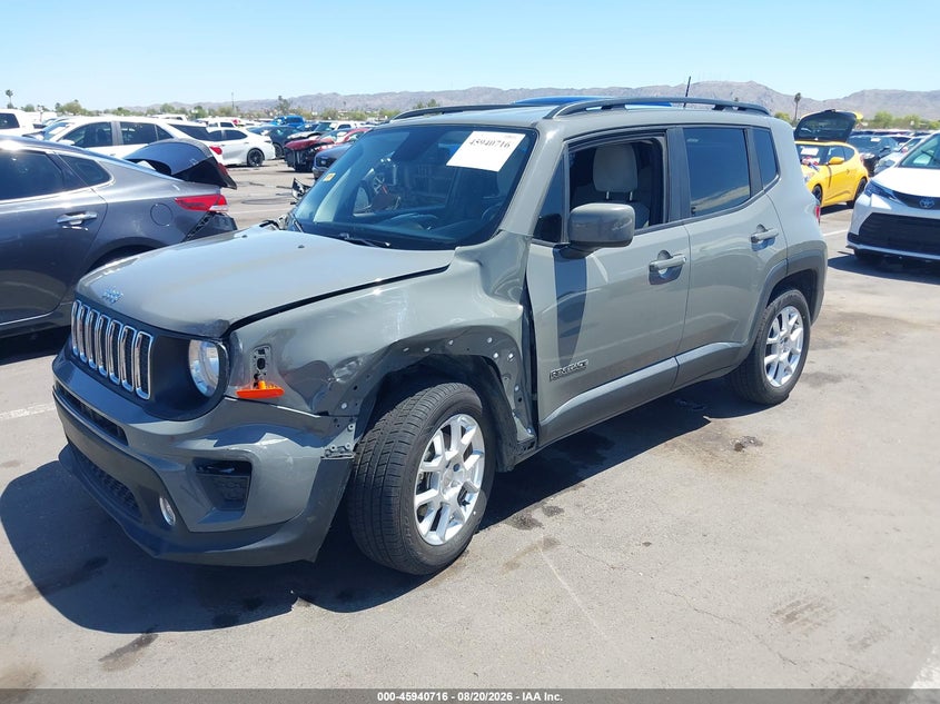 Vin: zacnjabb1lpm01057, lot: 46439888, jeep renegade latitude fwd 20202