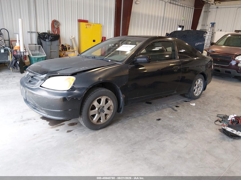 2003 Honda Civic, Rear, IAAI, VIN 1HGEM229X3L052225 — photo 2