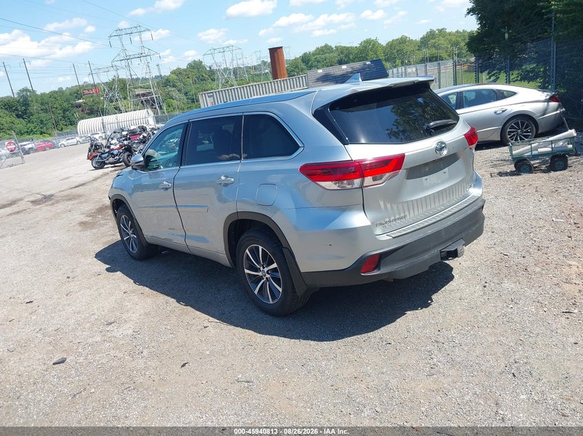 Vin: 5tdjzrfh6js819394, lot: 46439985, toyota highlander xle 20183