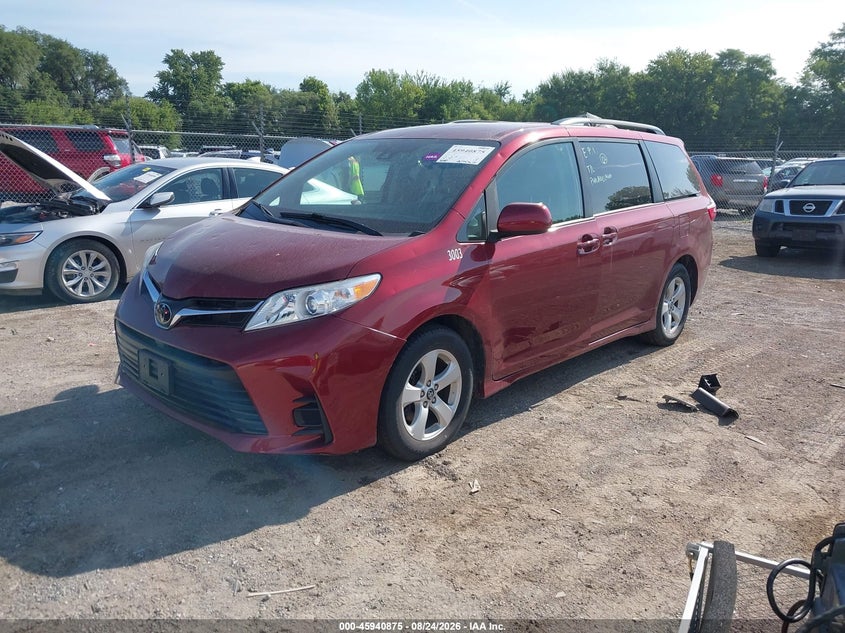 2020 Toyota Sienna, Град, IAAI, VIN 5TDKZ3DC1LS051917 — фото 2