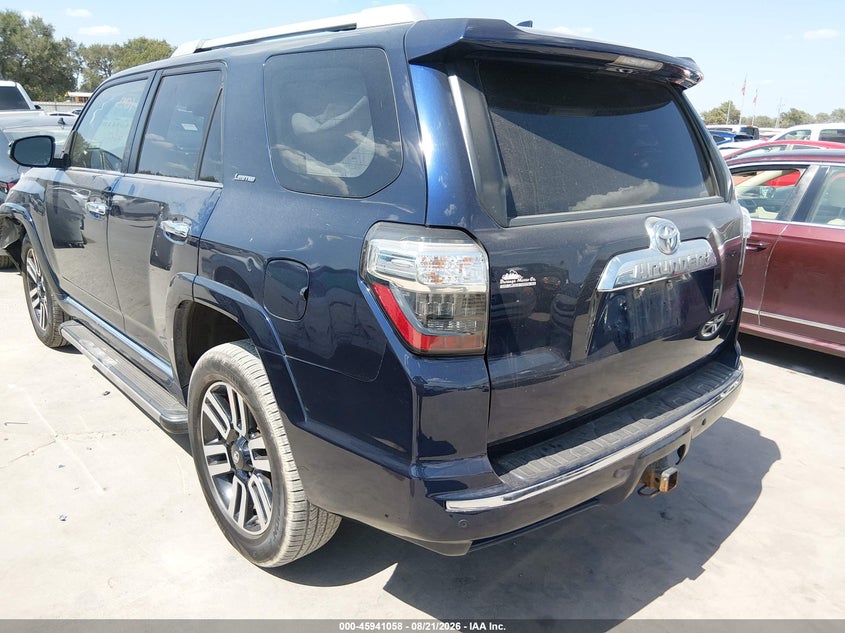 Vin: jtebu5jr3g5315360, lot: 46440230, toyota 4runner limited 20163