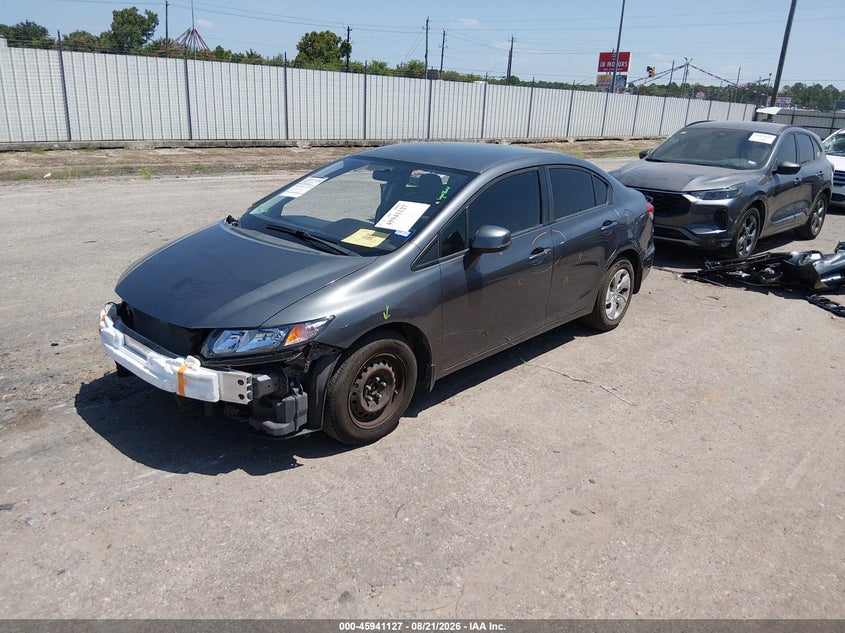 2013 Honda Civic, Оба бока, IAAI, VIN 19XFB2F54DE208981 — фото 2