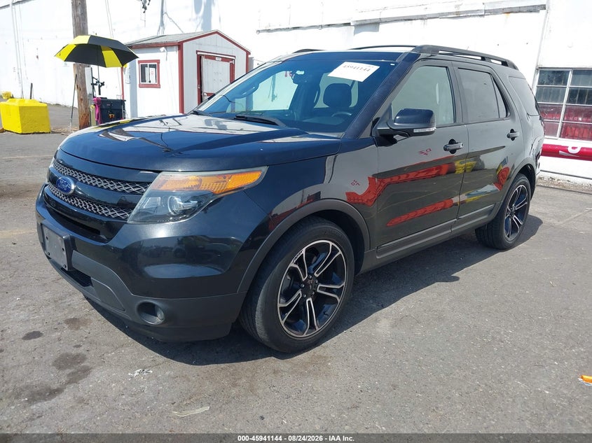 2015 Ford Explorer, Левый зад, IAAI, VIN 1FM5K8GT3FGB50291 — фото 2