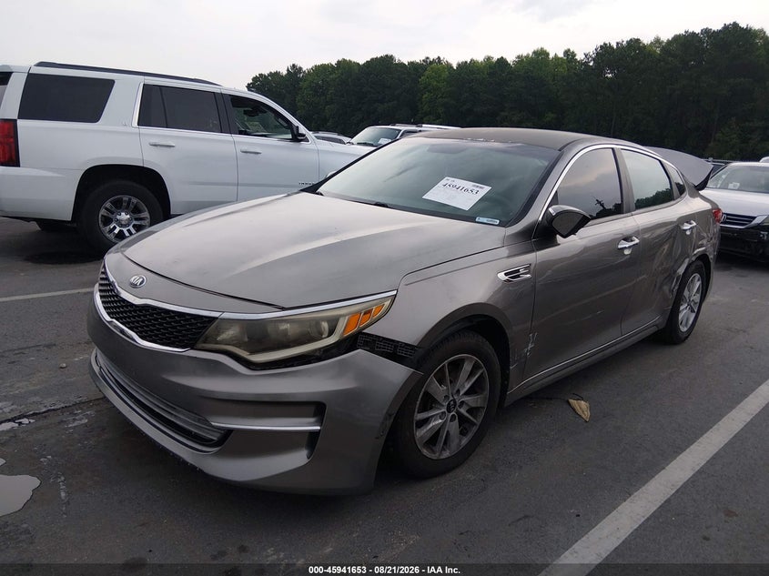 2016 Kia Optima, Left Side, IAAI, VIN 5XXGT4L34GG098140 — photo 2