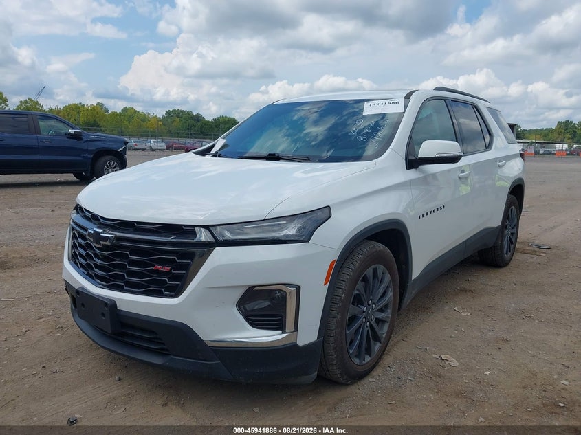 Vin: 1gnevjkw1nj126410, lot: 46441058, chevrolet traverse awd rs 20222