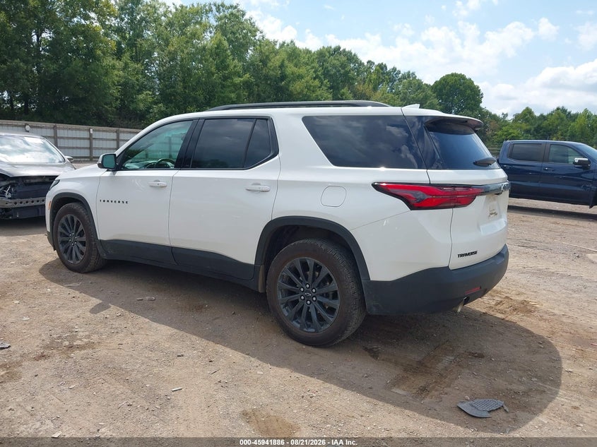 Vin: 1gnevjkw1nj126410, lot: 46441058, chevrolet traverse awd rs 20223