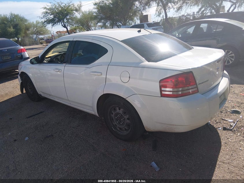 2008 DODGE AVENGER SEDAN 2.4L I-4 DOHC, VVT, 173HP