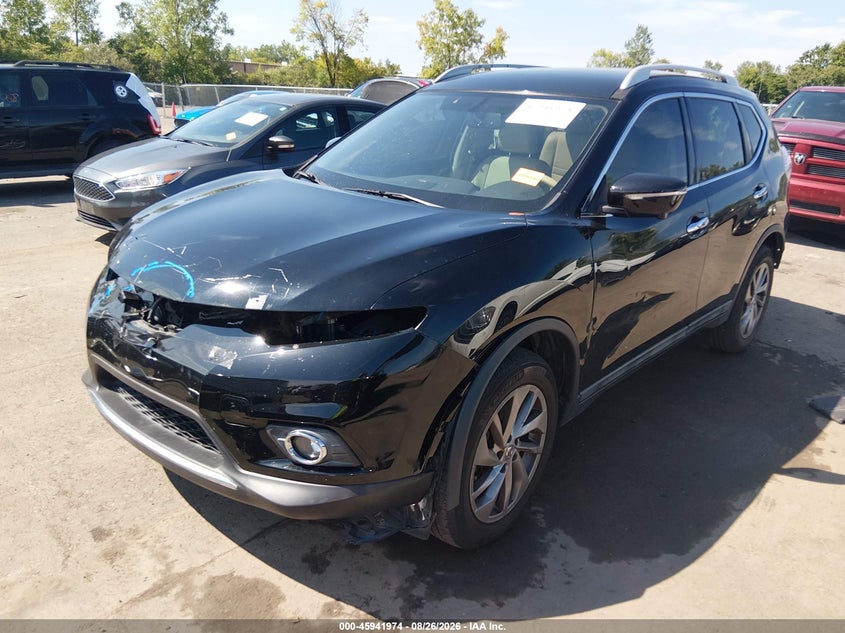 2015 Nissan Rogue, Front End, IAAI, VIN 5N1AT2MT2FC813533 — photo 2