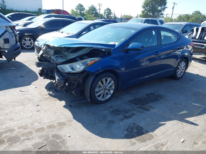 2016 Hyundai Elantra, Удар спереди, IAAI, VIN KMHDH4AE7GU604980 — фото 2