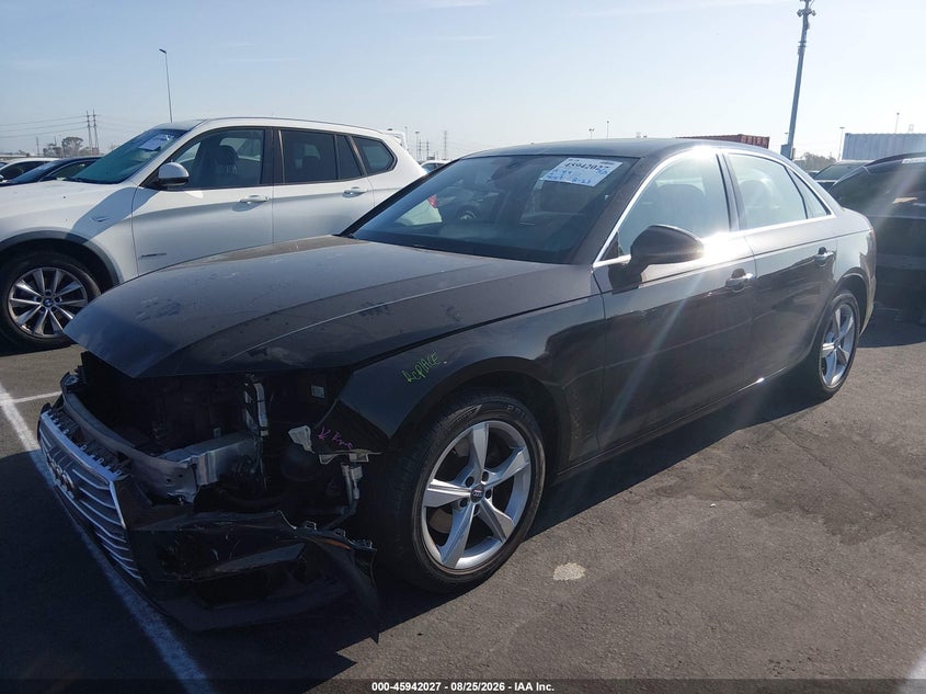 2019 Audi A4, Front End, IAAI, VIN WAUGMAF41KA023638 — photo 2