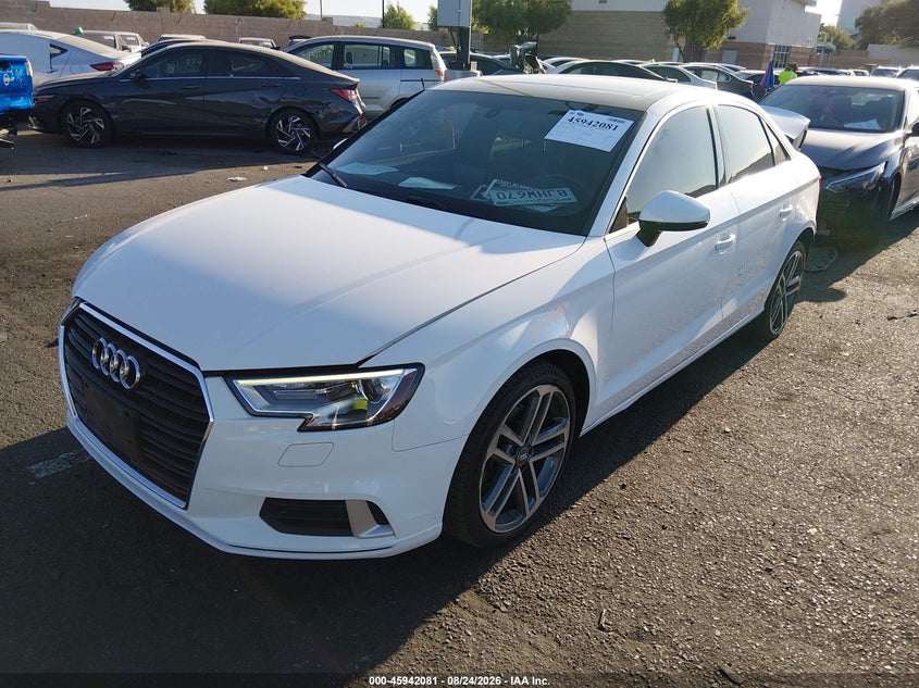 2019 Audi A3, Rear, IAAI, VIN WAUAUGFF7K1020477 — photo 2