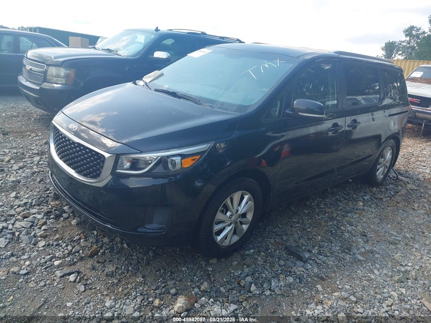 Vin: kndmb5c17g6205772, lot: 46441259, kia sedona lx 20162