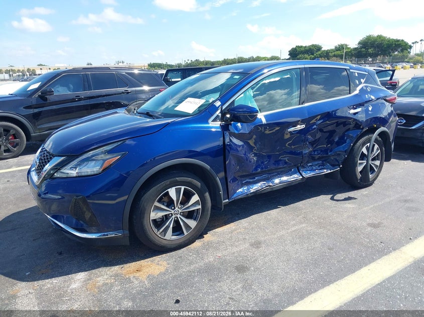 2020 Nissan Murano S Fwd, Левый бок, IAAI, VIN 5N1AZ2AJ5LN165610 — фото 2