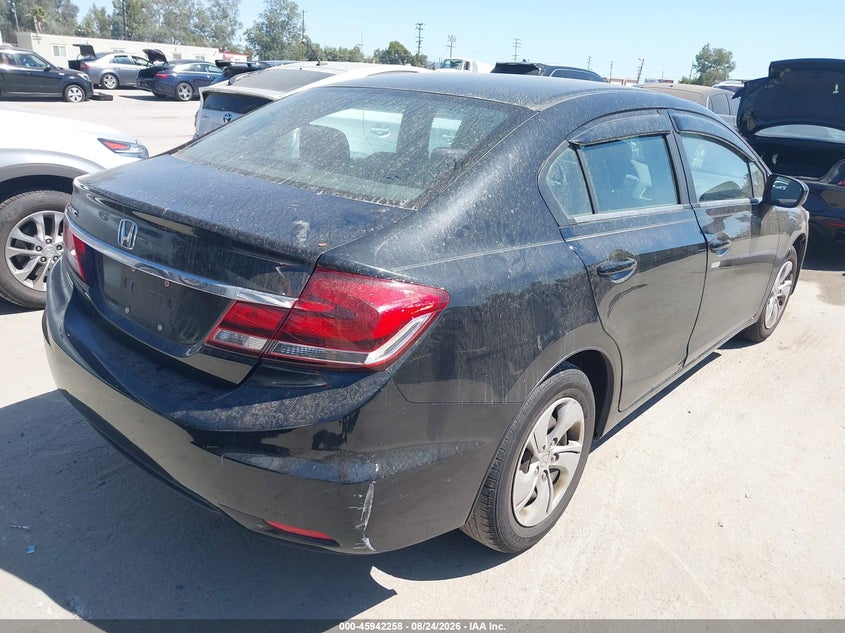 Vin: 19xfb2f56fe110392, lot: 46441430, honda civic lx 20154