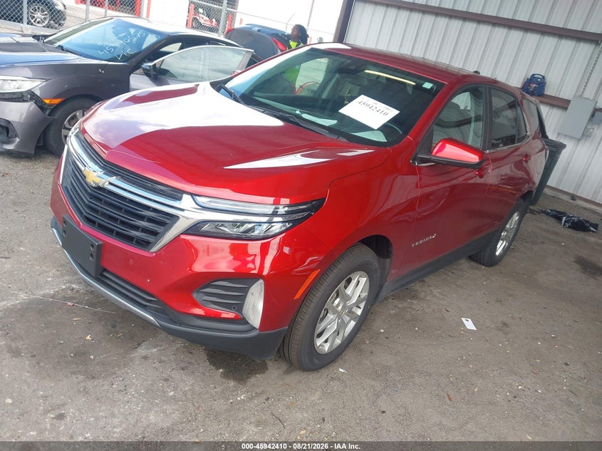 Vin: 3gnaxkev9nl158418, lot: 46441582, chevrolet equinox fwd lt 20222