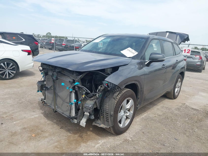 2023 Toyota Highlander, Front End, IAAI, VIN 5TDKDRAH6PS011632 — photo 2