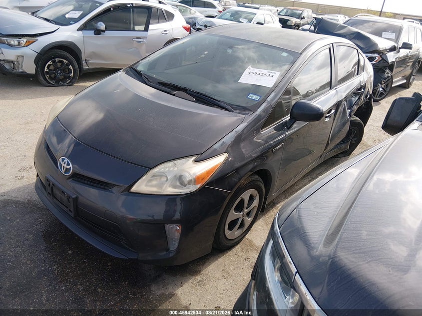 2012 Toyota Prius, Left Rear, IAAI, VIN JTDKN3DUXC1494813 — photo 2