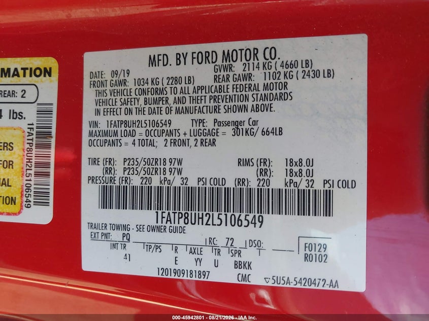 FORD MUSTANG - zdjęcie 9