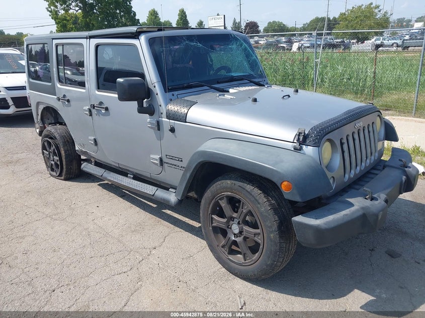Vin: 1c4bjwdg8fl663601, lot: 46442047, jeep wrangler unlimited sport 20151