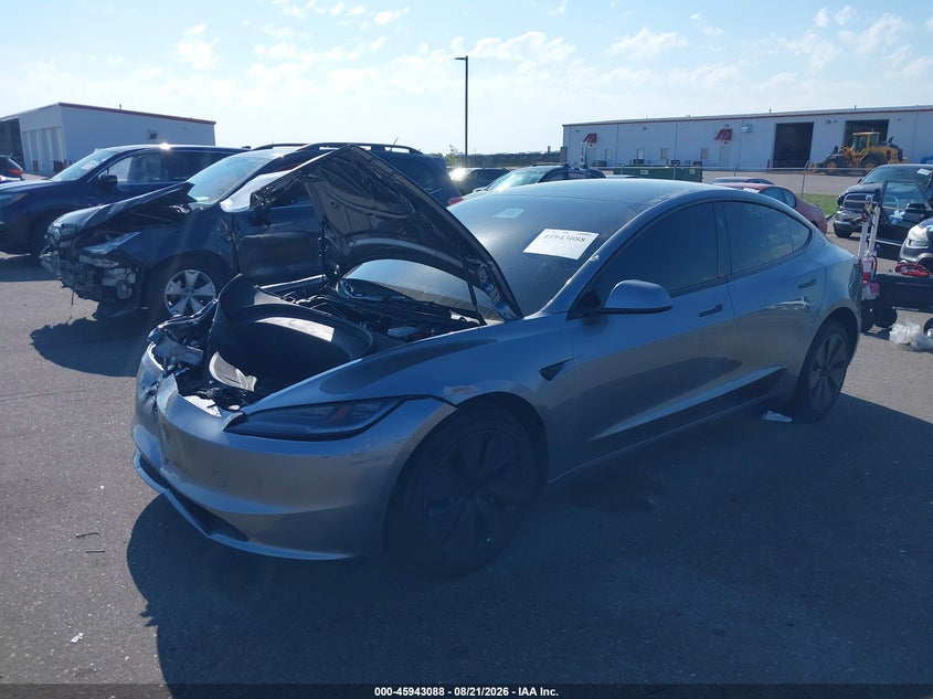 2025 Tesla Model 3, Front End, IAAI, VIN 5YJ3E1EB1SF078354 — photo 2