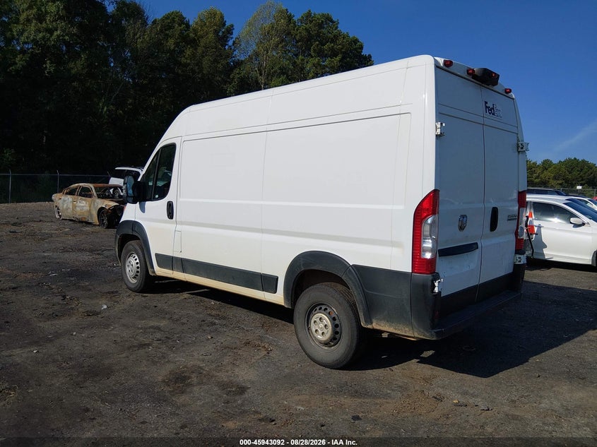 Vin: 3c6lrvcgxre146734, lot: 46442264, ram promaster 2500 tradesman high roof 136 wb w/pass seat 20243