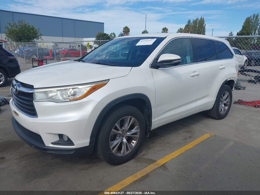 Vin: 5tdbkrfh5gs304467, lot: 46442299, toyota highlander le plus v6 20162
