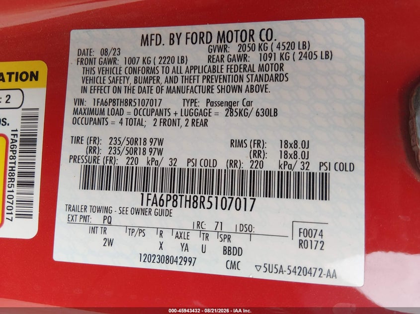 FORD MUSTANG - zdjęcie 9