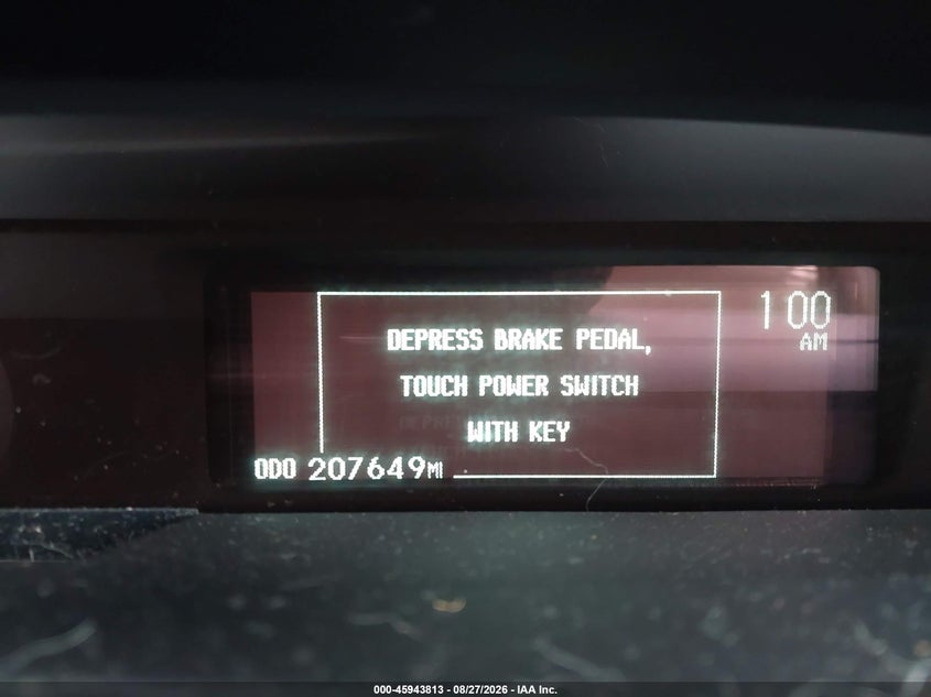 2011 TOYOTA PRIUS HATCHBACK 1.8L I-4 DOHC, VVT, 98HP