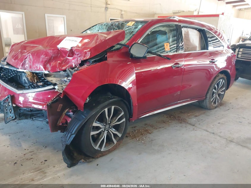2019 Acura MDX, По колу, IAAI, VIN 5J8YD4H84KL007786 — фото 2
