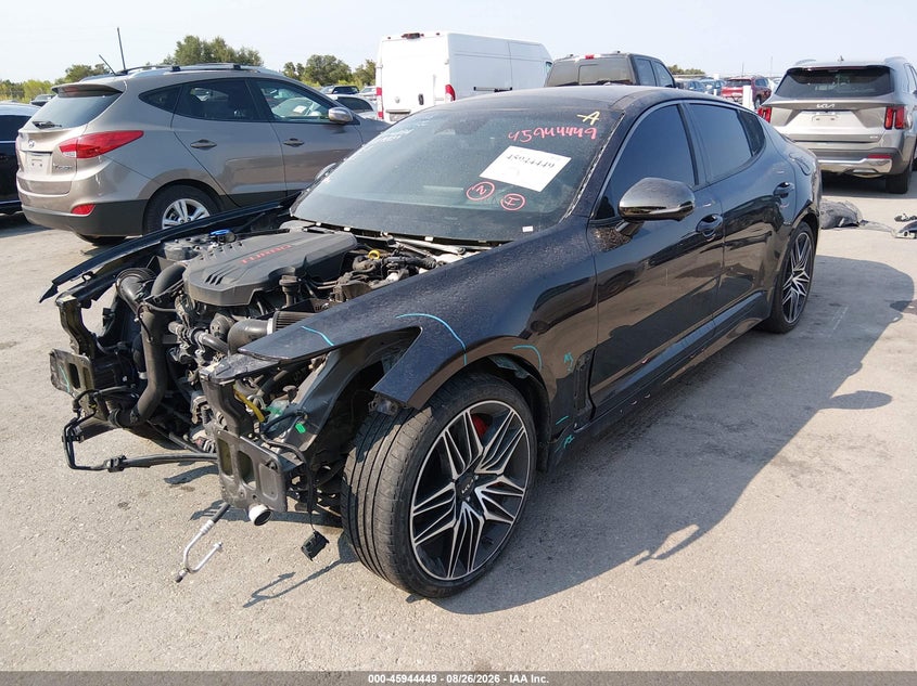 2022 Kia Stinger, Front End, IAAI, VIN KNAE55LCXN6102627 — photo 2