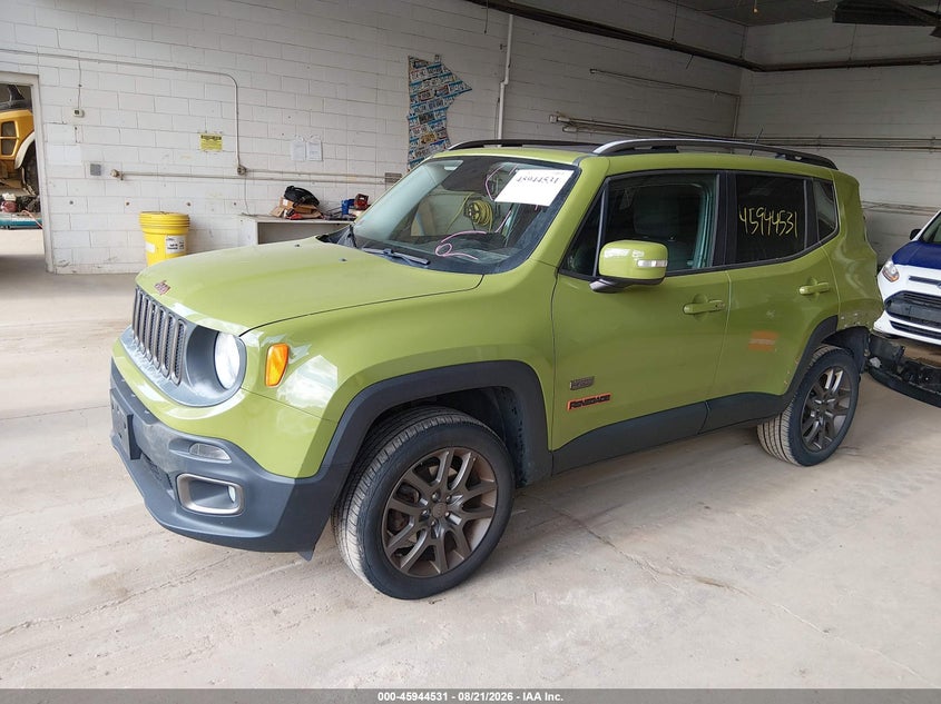 2016 Jeep Renegade, Rear, IAAI, VIN ZACCJBBT4GPD72782 — photo 2