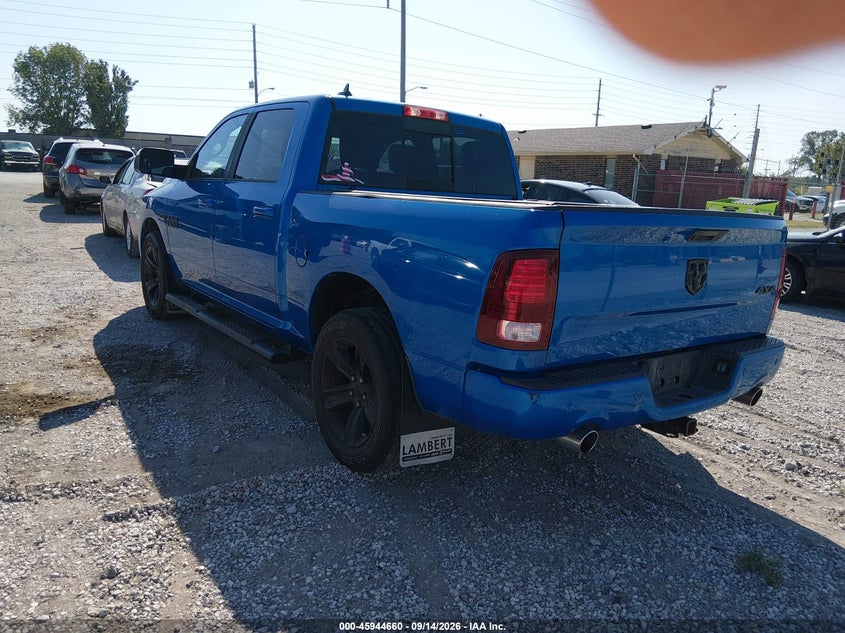 Vin: 1c6rr7mt5js220192, lot: 46443832, ram 1500 sport  4x4 5'7 box 20183