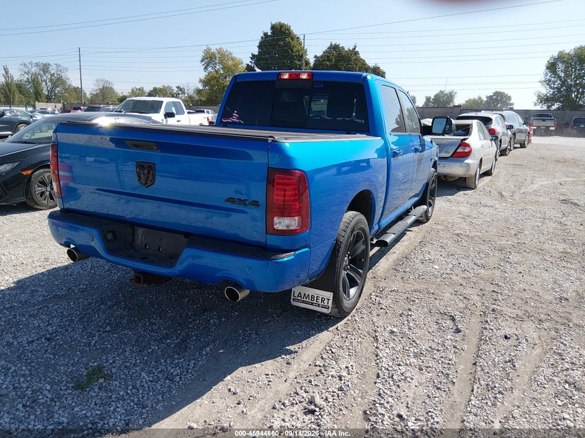 Vin: 1c6rr7mt5js220192, lot: 46443832, ram 1500 sport  4x4 5'7 box 20184