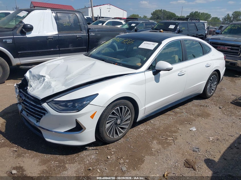 2022 Hyundai Sonata Hybrid Limited, Front End, IAAI, VIN KMHL54JJ7NA045849 — photo 2