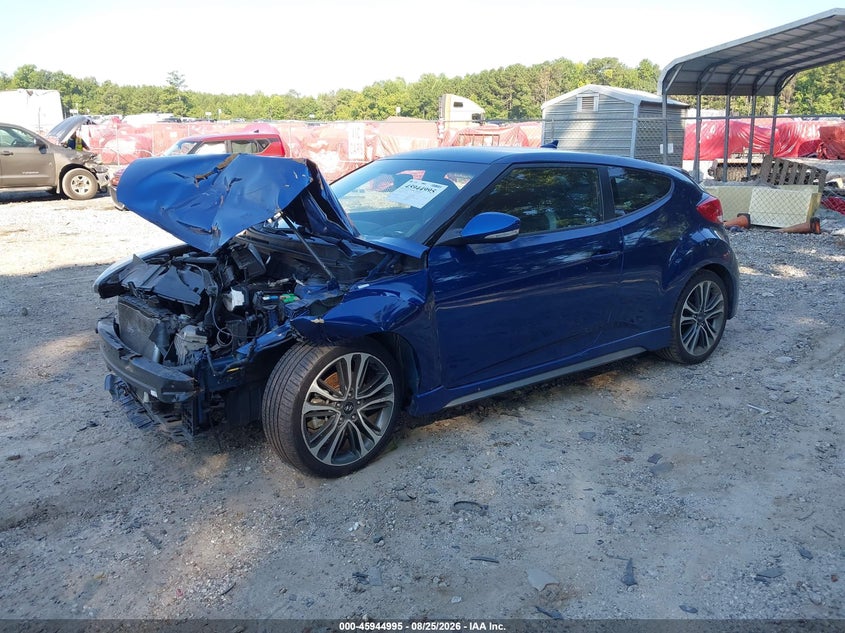 2016 Hyundai Veloster, Удар спереди, IAAI, VIN KMHTC6AE4GU252365 — фото 2