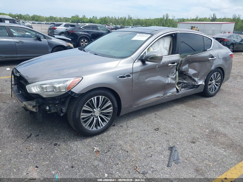 Vin: knalu4d38g6031482, lot: 46444215, kia k900 luxury 3.8l 20162