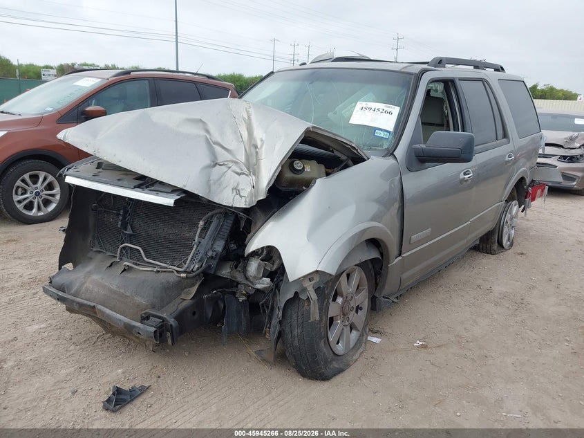 2008 Ford Expedition, Front & Rear, IAAI, VIN 1FMFU15548LA80966 — photo 2
