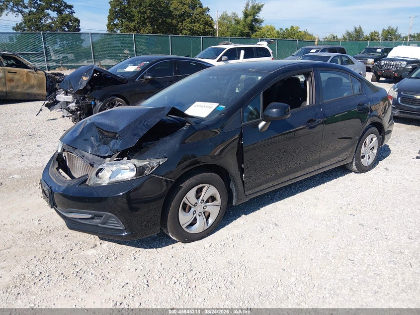 2013 Honda Civic, Front End, IAAI, VIN 19XFB2F59DE209320 — photo 2
