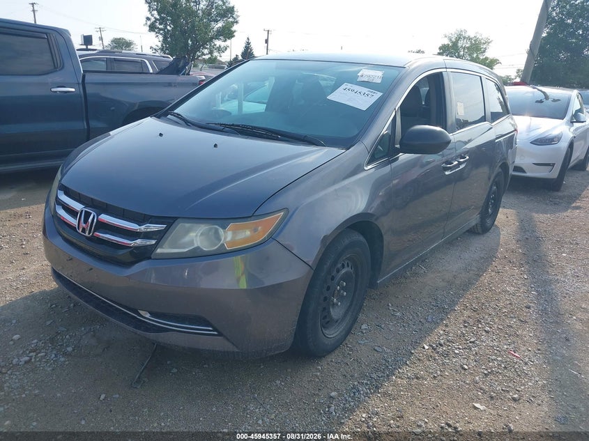 2014 Honda Odyssey, Правый бок, IAAI, VIN 5FNRL5H24EB057988 — фото 2