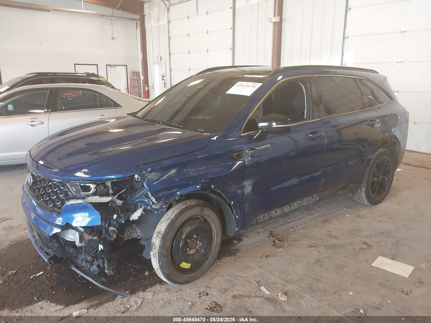 2021 Kia Sorento Sx Prestige, Front End, IAAI, VIN 5XYRK4LF6MG008841 — photo 2