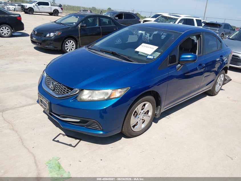 2014 Honda Civic, Удар сзади, IAAI, VIN 19XFB2F59EE062630 — фото 2
