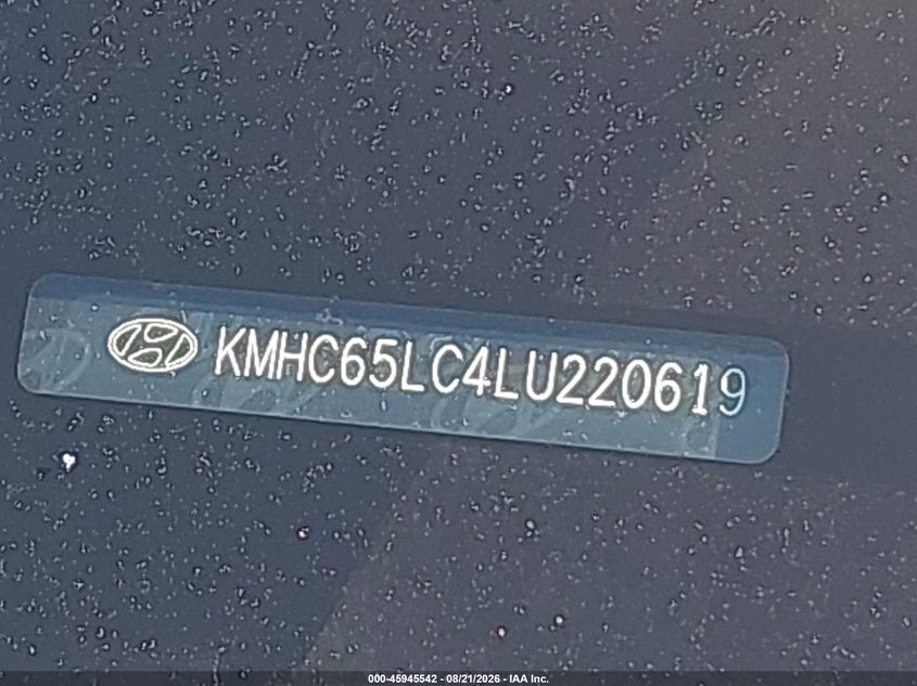 HYUNDAI IONIQ HYBRID 2020 VIN KMHC65LC4LU220619
