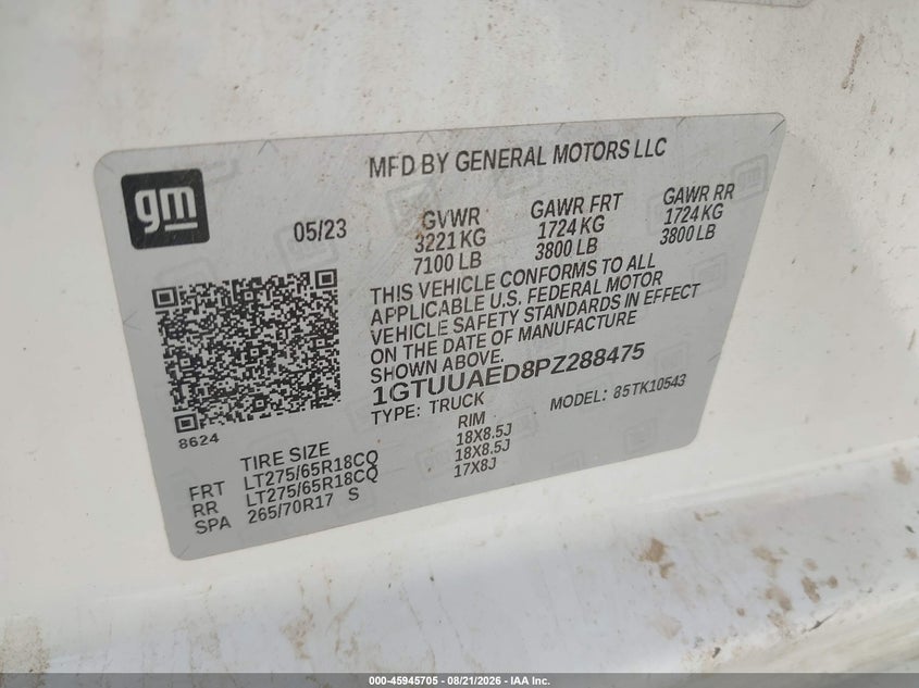 2023 GMC SIERRA 1500 auction photo 8