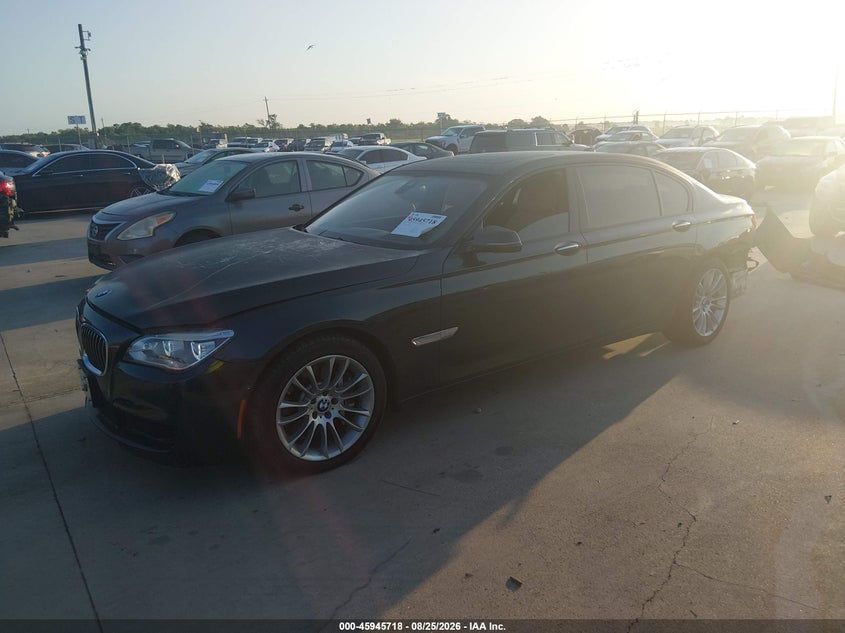 2014 BMW 7er, Удар сзади, IAAI, VIN WBAYF8C5XED653231 — фото 2
