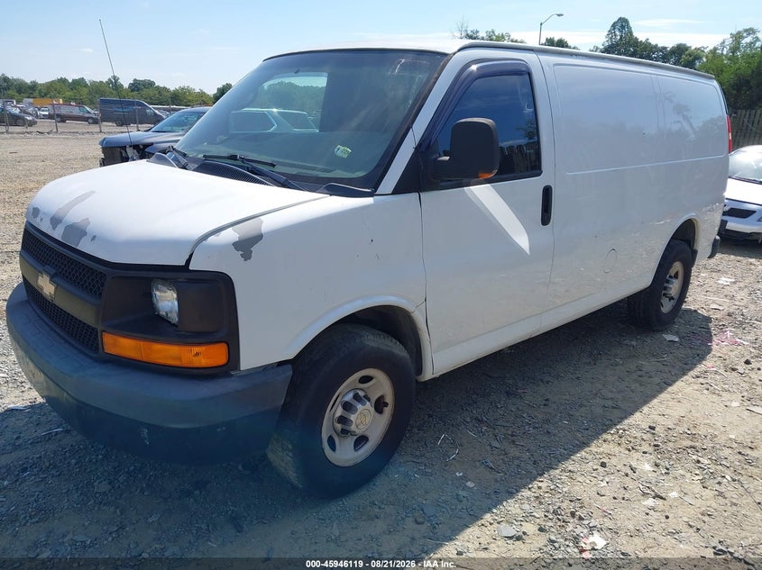 2013 Chevrolet Express, Engine Damage, IAAI, VIN 1GCWGFCG9D1106688 — photo 2