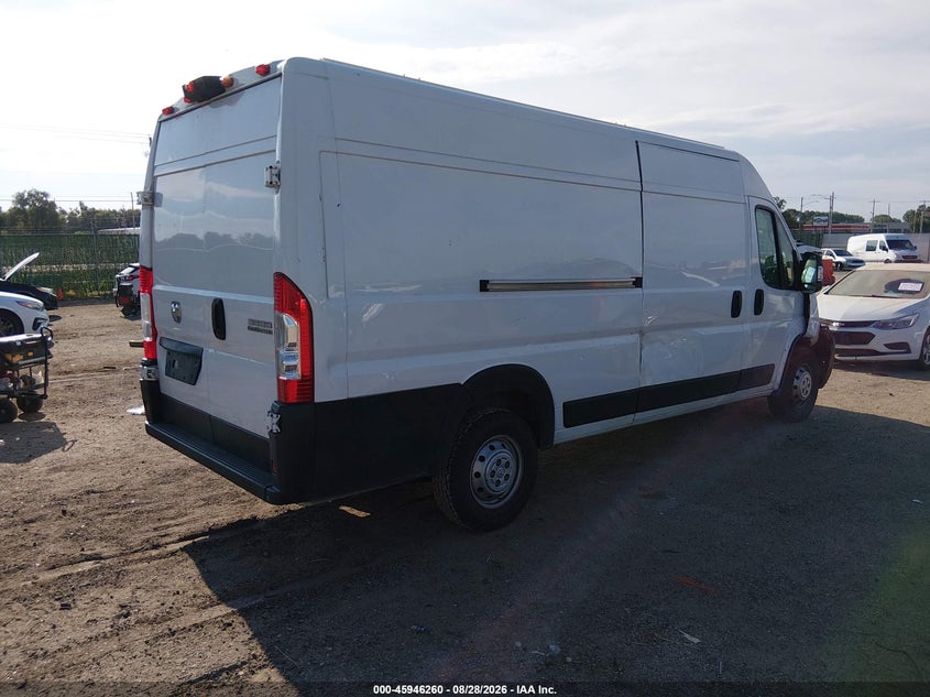 Vin: 3c6mrvjg1pe500967, lot: 46445432, ram promaster 3500 cargo van high roof 159 wb ext 20234